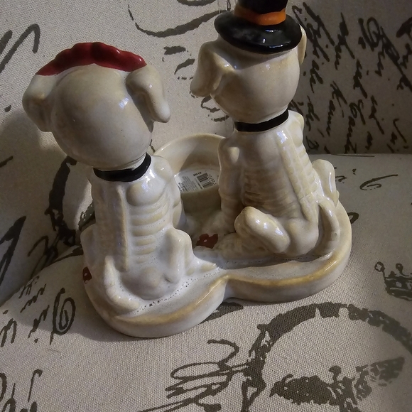 Yankee Candle Mr/Mrs Bonesy Candle holder NWT Dia de los muertos decor - Picture 3 of 6